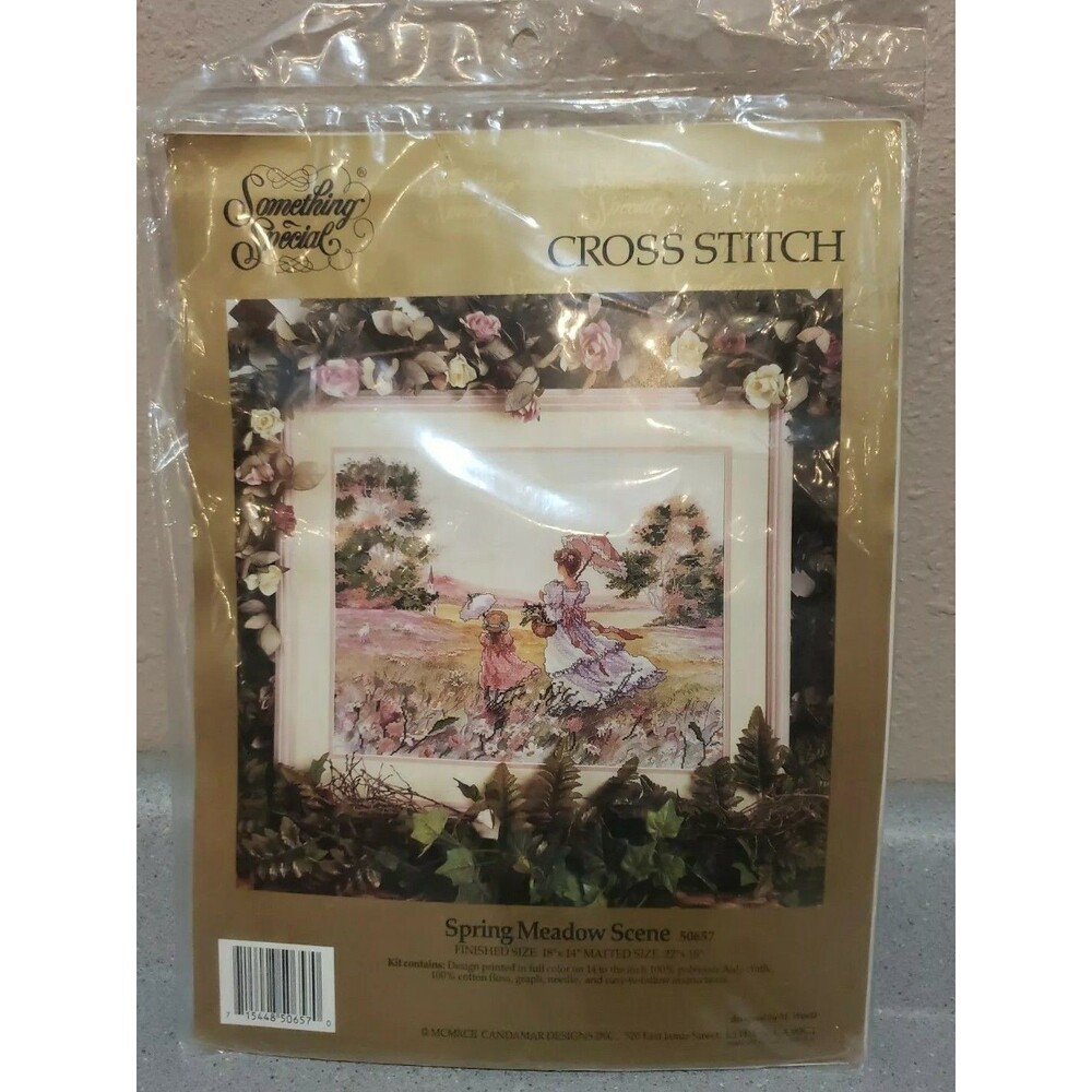 Something Special SPRING MEADOW SCENE Cross Stitch (50657) 18"x14"